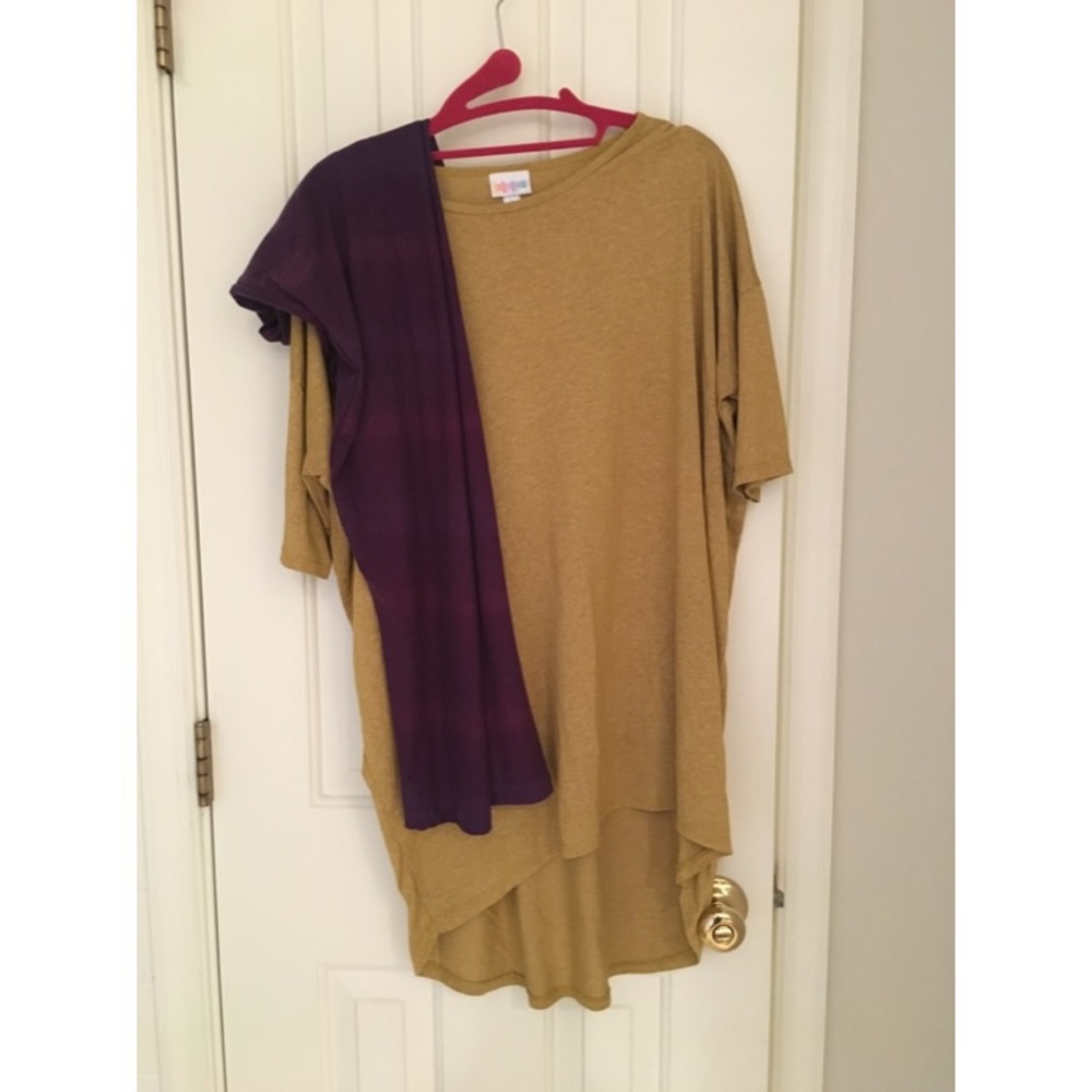 Lularoe Irma top (S) and tall and curvy leggings